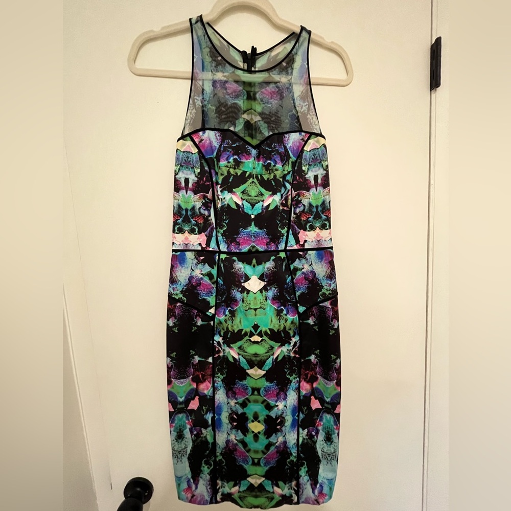 Milly Abstract Print Bodycon Dress